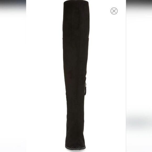 New BP Luke Over The Knee Boot Western cowgirl suede black tall heels boots - Picture 6 of 7